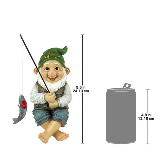 Design Toscano Ziggy The Fishing Gnome Sitter Statue