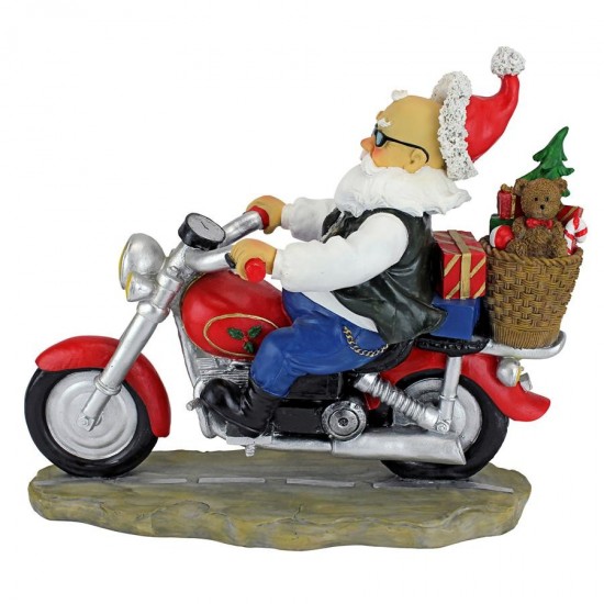 Design Toscano Father Christmas Santa Biker Statue