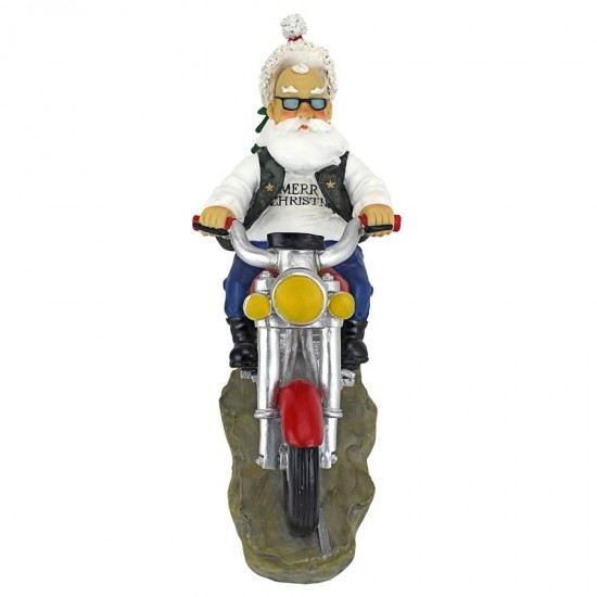 Design Toscano Father Christmas Santa Biker Statue