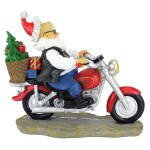 Design Toscano Father Christmas Santa Biker Statue