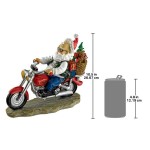 Design Toscano Father Christmas Santa Biker Statue