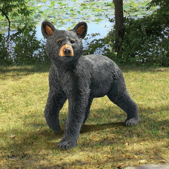 Design Toscano Snooping Cub Black Bear Statue