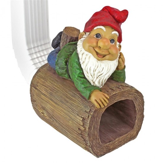 Design Toscano Stormie The Gnome Rain Gutter