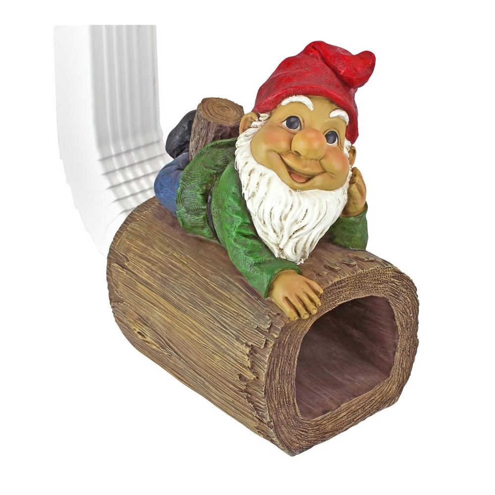 Design Toscano Stormie The Gnome Rain Gutter