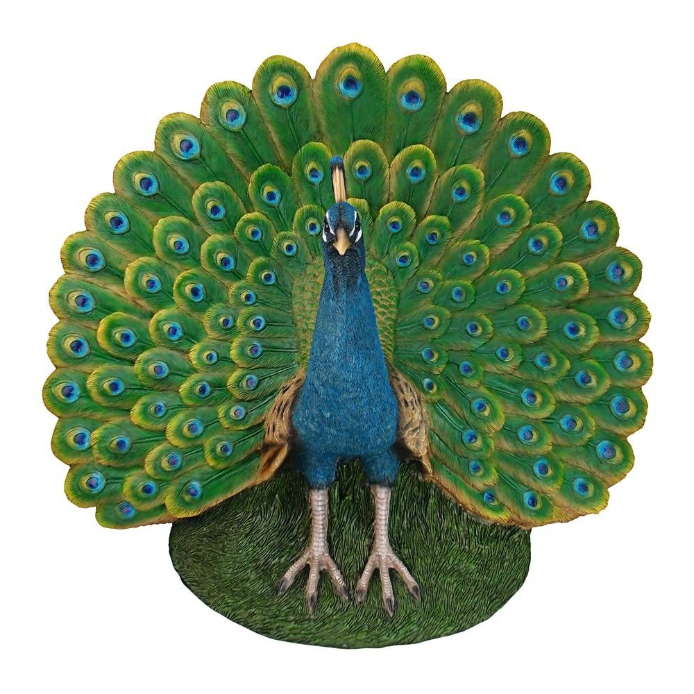 Design Toscano Peacock Plumage Garden Statue