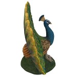 Design Toscano Peacock Plumage Garden Statue