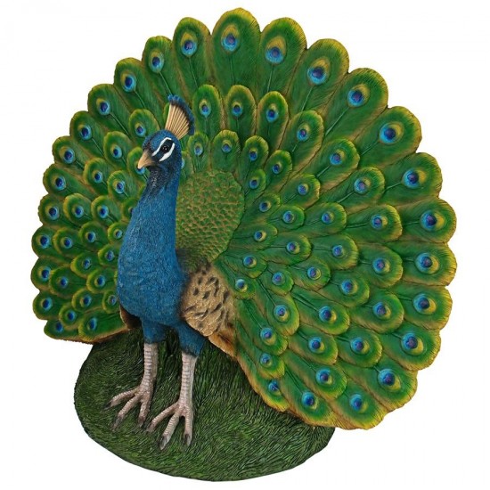 Design Toscano Peacock Plumage Garden Statue