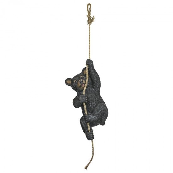 Design Toscano Swinging Bocephus Bear On Rope Statue