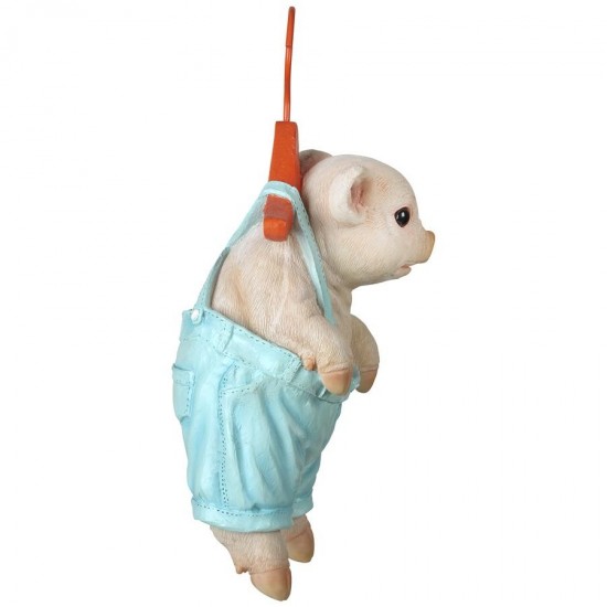 Design Toscano Hanger Hog Hanging Pig Statue