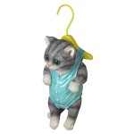 Design Toscano Grey Tabby Hanger Kitty Hanging Cat