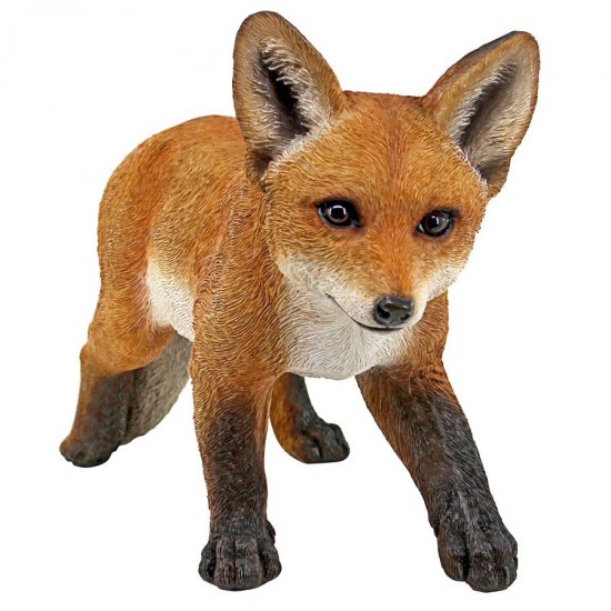 Design Toscano Cavorting Carmine Baby Red Fox Statue