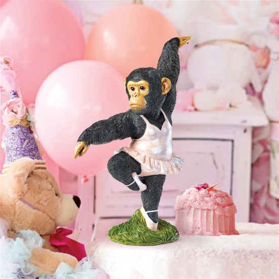 Design Toscano Chimp Doing Ballet In Pink Tutu