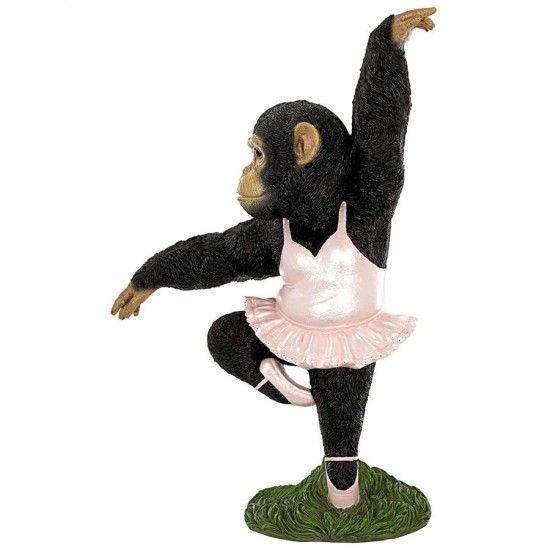 Design Toscano Chimp Doing Ballet In Pink Tutu