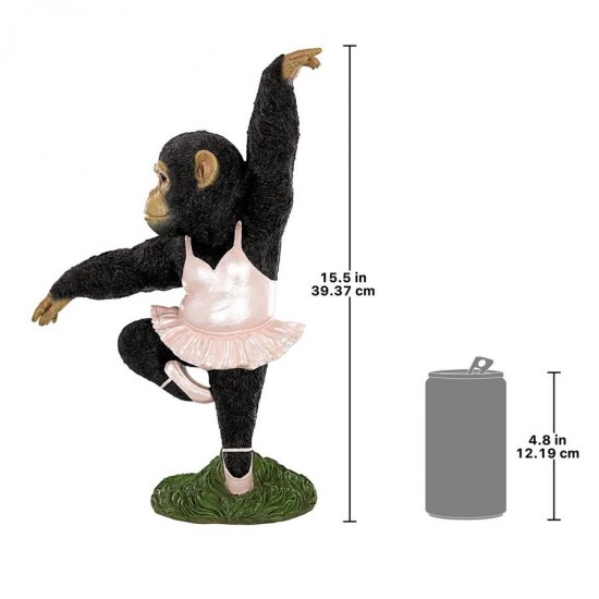 Design Toscano Chimp Doing Ballet In Pink Tutu