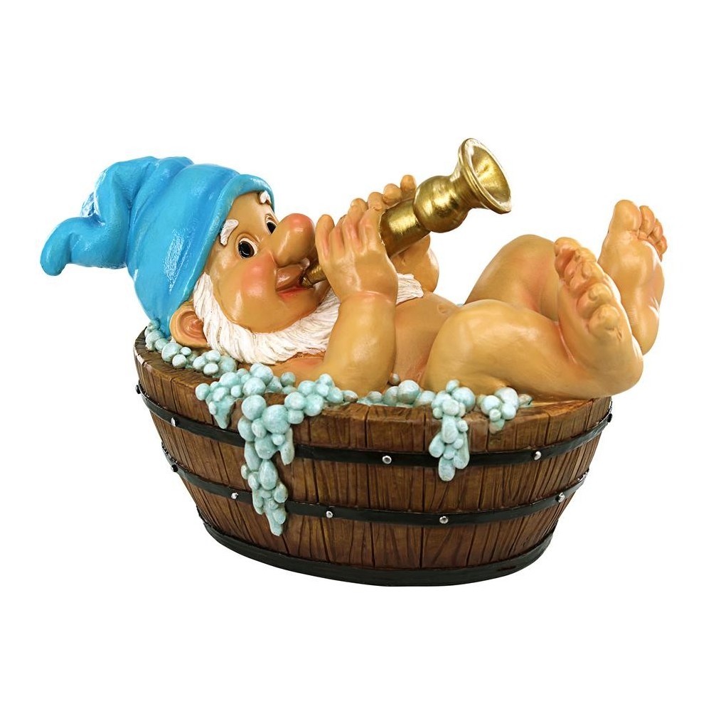 Design Toscano Trumpeting Bath Tub Gnome Statue