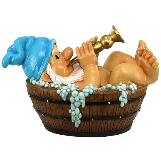 Design Toscano Trumpeting Bath Tub Gnome Statue