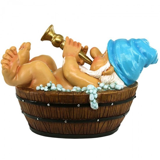 Design Toscano Trumpeting Bath Tub Gnome Statue