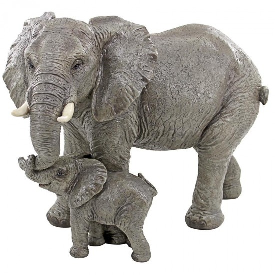 Design Toscano Mama And Baby Elephant Statue