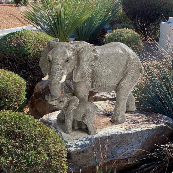 Design Toscano Mama And Baby Elephant Statue