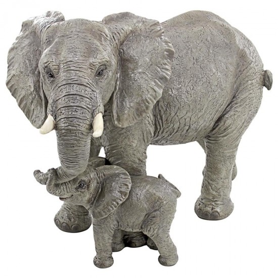 Design Toscano Mama And Baby Elephant Statue