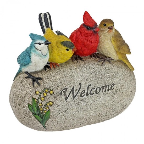 Design Toscano Birdy Welcome Garden Stone Statue Medium