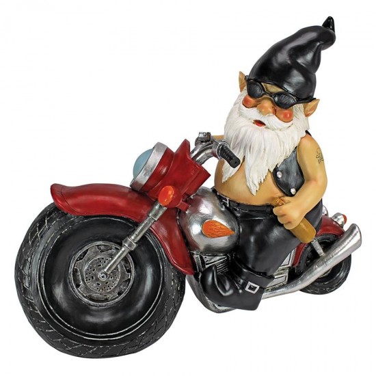 Design Toscano Axle Grease The Biker Gnome Statue