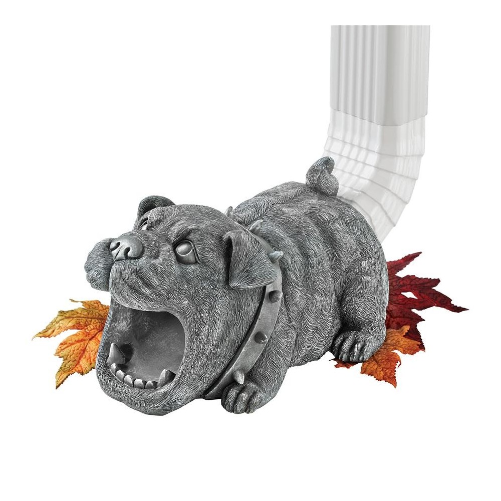 Design Toscano Butch The Bulldog Rain Gutter