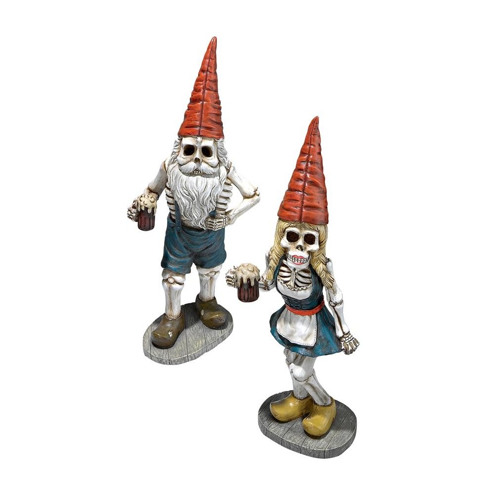 Design Toscano S/2 Oktoberfest Skeleton Gnomes