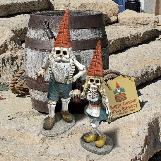 Design Toscano S/2 Oktoberfest Skeleton Gnomes