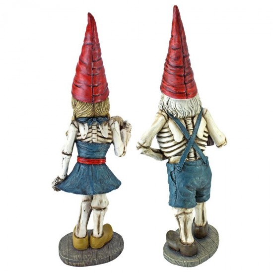 Design Toscano S/2 Oktoberfest Skeleton Gnomes