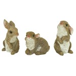 Design Toscano S/3 Baby Bunny Rabbit Den Statues