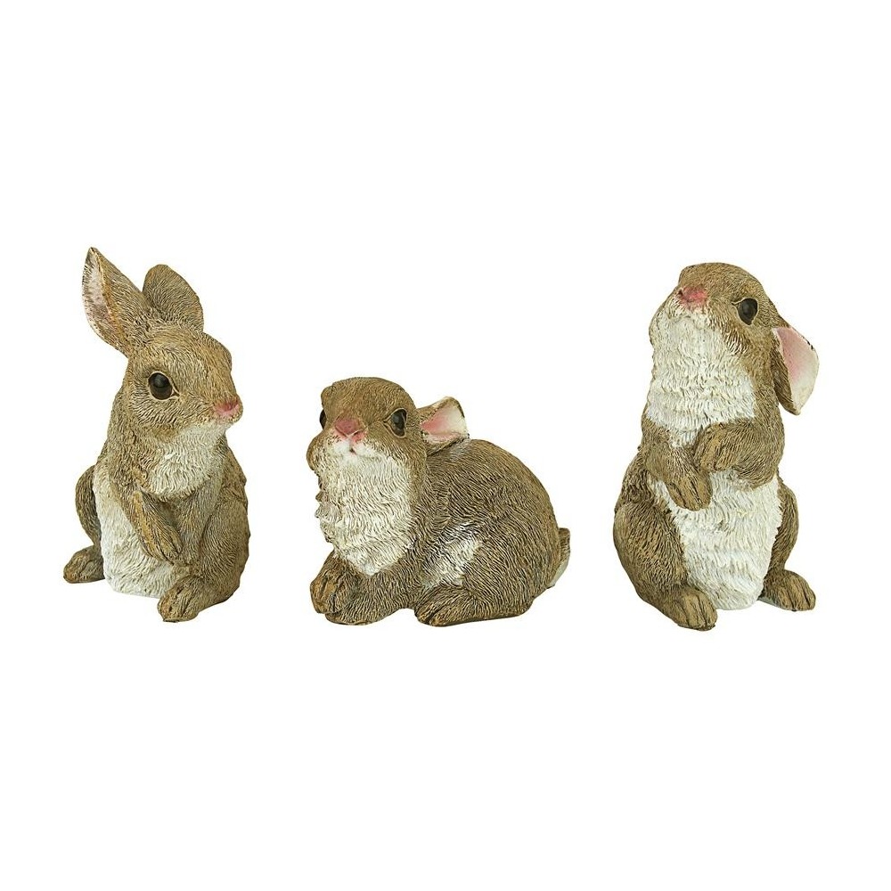 Design Toscano S/3 Baby Bunny Rabbit Den Statues