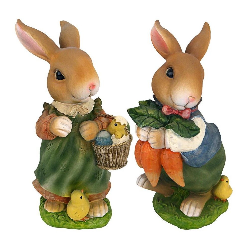 Design Toscano Set Of Bunny Hop Mother And Father