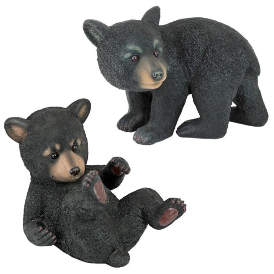 Design Toscano Set Of Walking & Rolling Bear Cubs