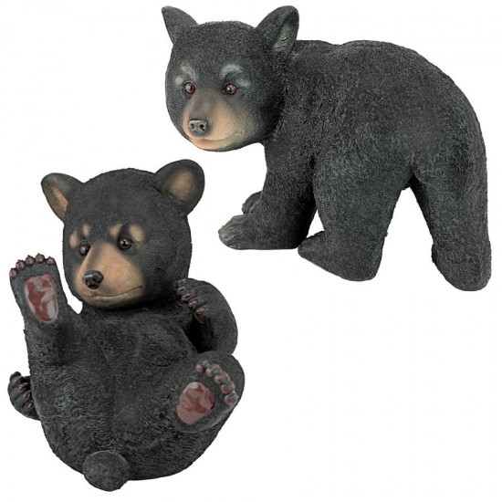 Design Toscano Set Of Walking & Rolling Bear Cubs