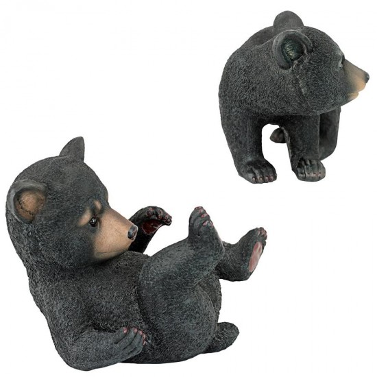 Design Toscano Set Of Walking & Rolling Bear Cubs