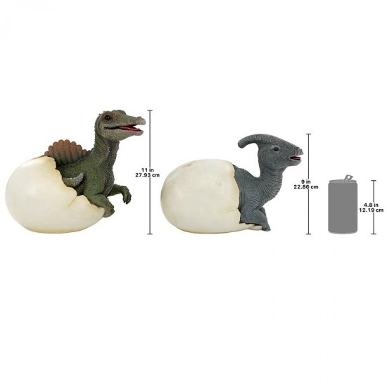 Design Toscano Set Of Parasaurolophus & Spinosaurus Eggs