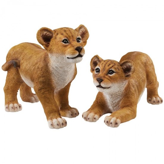 Design Toscano S/2 Lion Cubs Of The Sahara