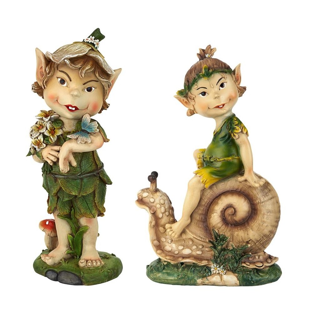 Design Toscano Set Perry And Pixie Gnome Statues