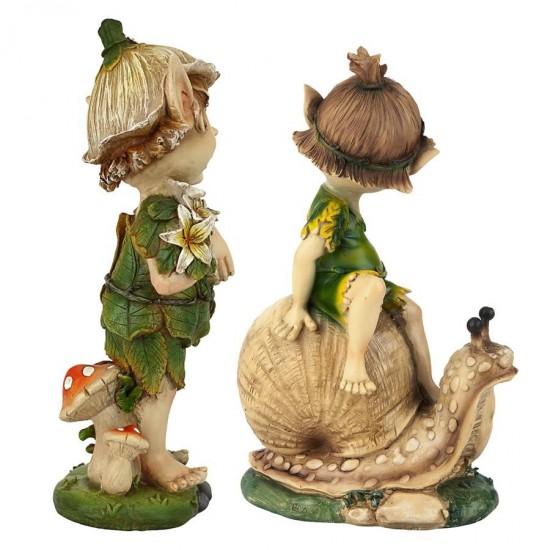 Design Toscano Set Perry And Pixie Gnome Statues