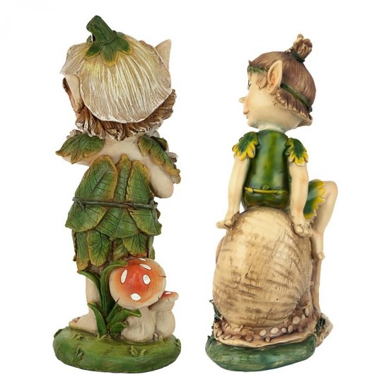 Design Toscano Set Perry And Pixie Gnome Statues