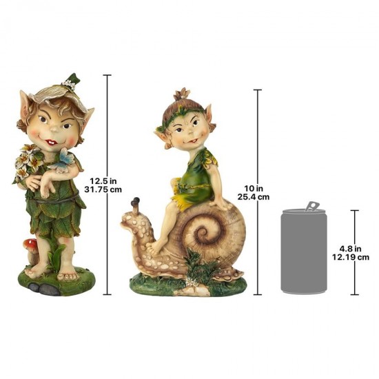 Design Toscano Set Perry And Pixie Gnome Statues