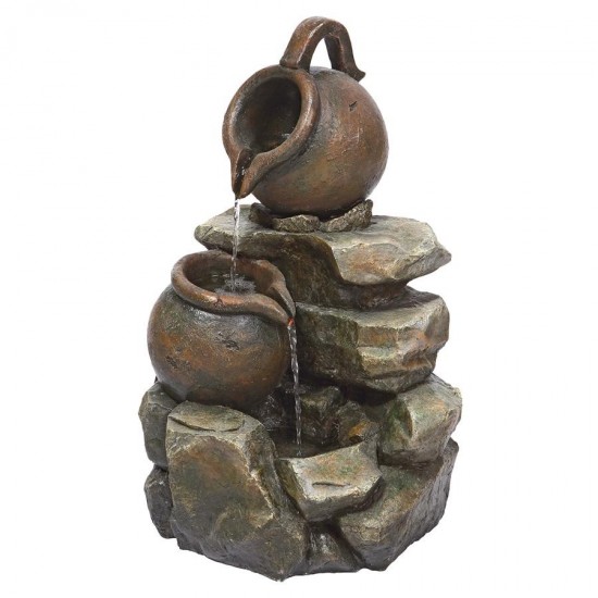 Design Toscano Lataverna Cascading Urns Led Fountain