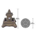 Design Toscano Mokoshi Pagoda Illuminated Fountain