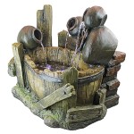 Design Toscano Urns And Barrel Waterfall Fountain