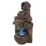 Design Toscano Casa Chianti Cascading Urns Led Fountain