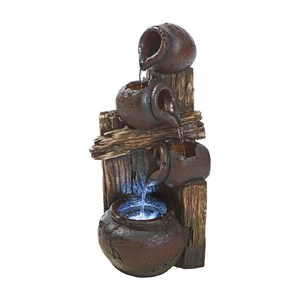 Design Toscano Casa Chianti Cascading Urns Led Fountain