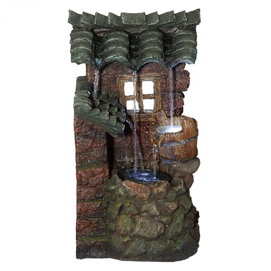 Design Toscano Cottage In The Forest Waterfall Fountain