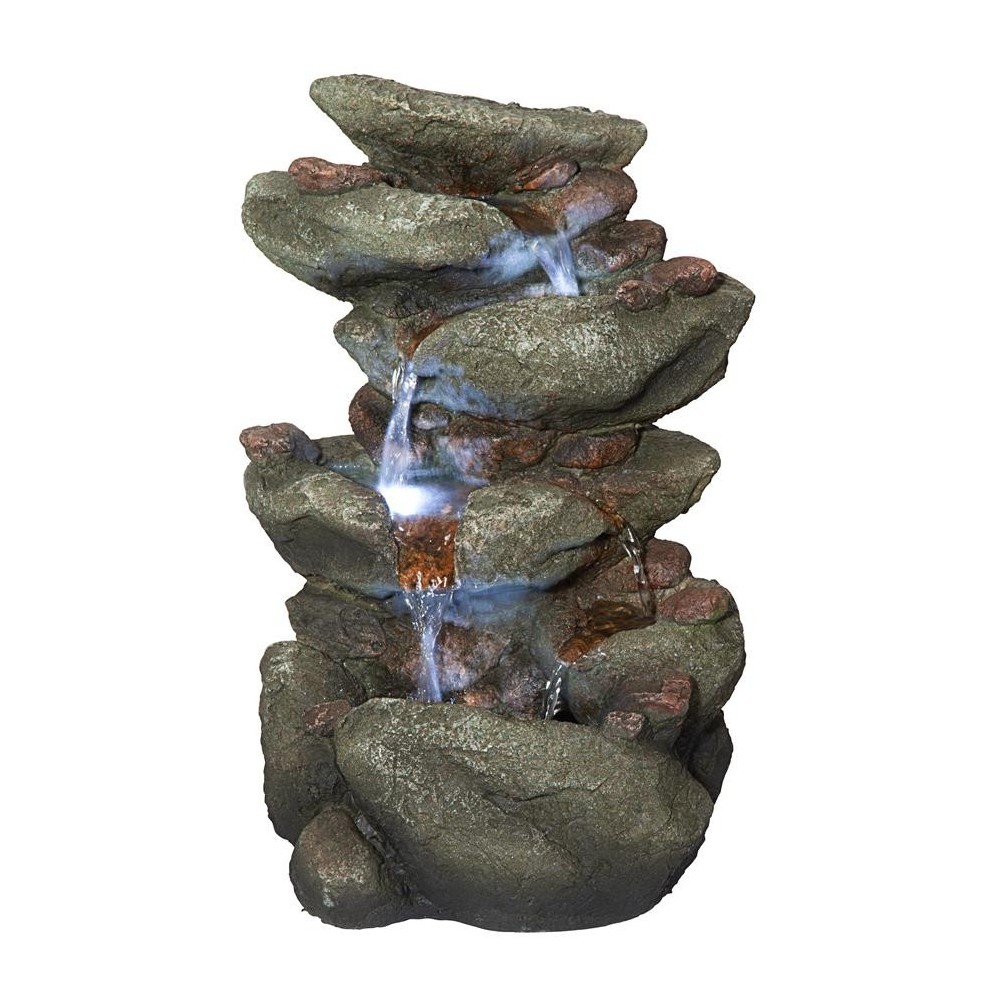 Design Toscano Rocky Range Pass Waterfall Fountain