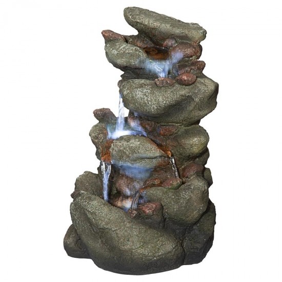 Design Toscano Rocky Range Pass Waterfall Fountain